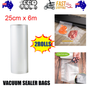 2ROLLS 25CM Vacuum Sealer Bags Rolls Vaccum Food Saver Storage Seal 6M V201-W11820291