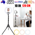120cm 10"LED Ring Light Dimmable Lighting Kit Phone+Selfie Tripod Makeup Live Lamp V201-W11877745