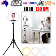 120cm 10"LED Ring Light Dimmable Lighting Kit Phone+Selfie Tripod Makeup Live Lamp V201-W11877745