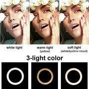 120cm 10"LED Ring Light Dimmable Lighting Kit Phone+Selfie Tripod Makeup Live Lamp V201-W11877745