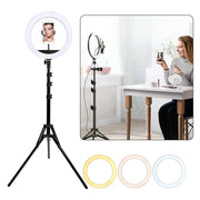 120cm 10"LED Ring Light Dimmable Lighting Kit Phone+Selfie Tripod Makeup Live Lamp V201-W11877745
