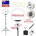 8"LED Ring Light Dimmable Lighting Kit Phone+Selfie 40cm Tripod Makeup Live Lamp V201-W11877752