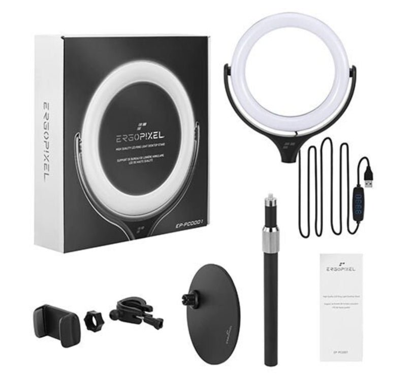 8"LED Ring Light Dimmable Lighting Kit Phone+Selfie 40cm Tripod Makeup Live Lamp V201-W11877752