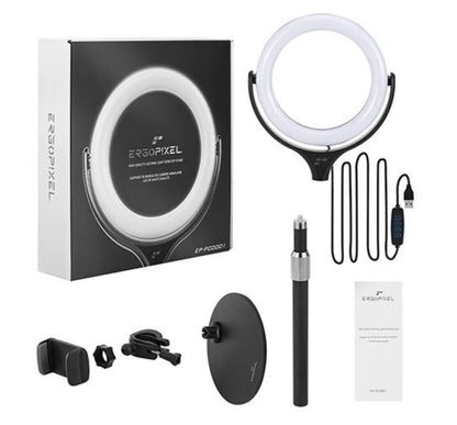 8"LED Ring Light Dimmable Lighting Kit Phone+Selfie 40cm Tripod Makeup Live Lamp V201-W11877752
