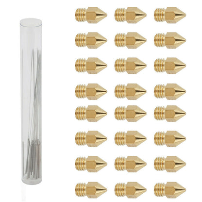 3D Printer 0.4mm Nozzle Throat & 0.4mm Extruder Brass Nozzle Printer Head Set V201-W11877755