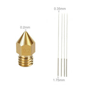 3D Printer 0.4mm Nozzle Throat & 0.4mm Extruder Brass Nozzle Printer Head Set V201-W11877755
