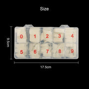 500Pcs Fake French Nail Tips White Clear Stiletto False Gel Pointy Art Acrylic V201-W11877773