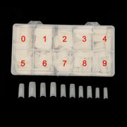 500Pcs Fake French Nail Tips White Clear Stiletto False Gel Pointy Art Acrylic V201-W11877773