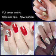 500Pcs Fake French Nail Tips White Clear Stiletto False Gel Pointy Art Acrylic V201-W11877773