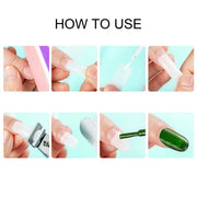 500Pcs Fake French Nail Tips White Clear Stiletto False Gel Pointy Art Acrylic V201-W11877773