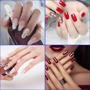 500Pcs Fake French Nail Tips White Clear Stiletto False Gel Pointy Art Acrylic V201-W11877773