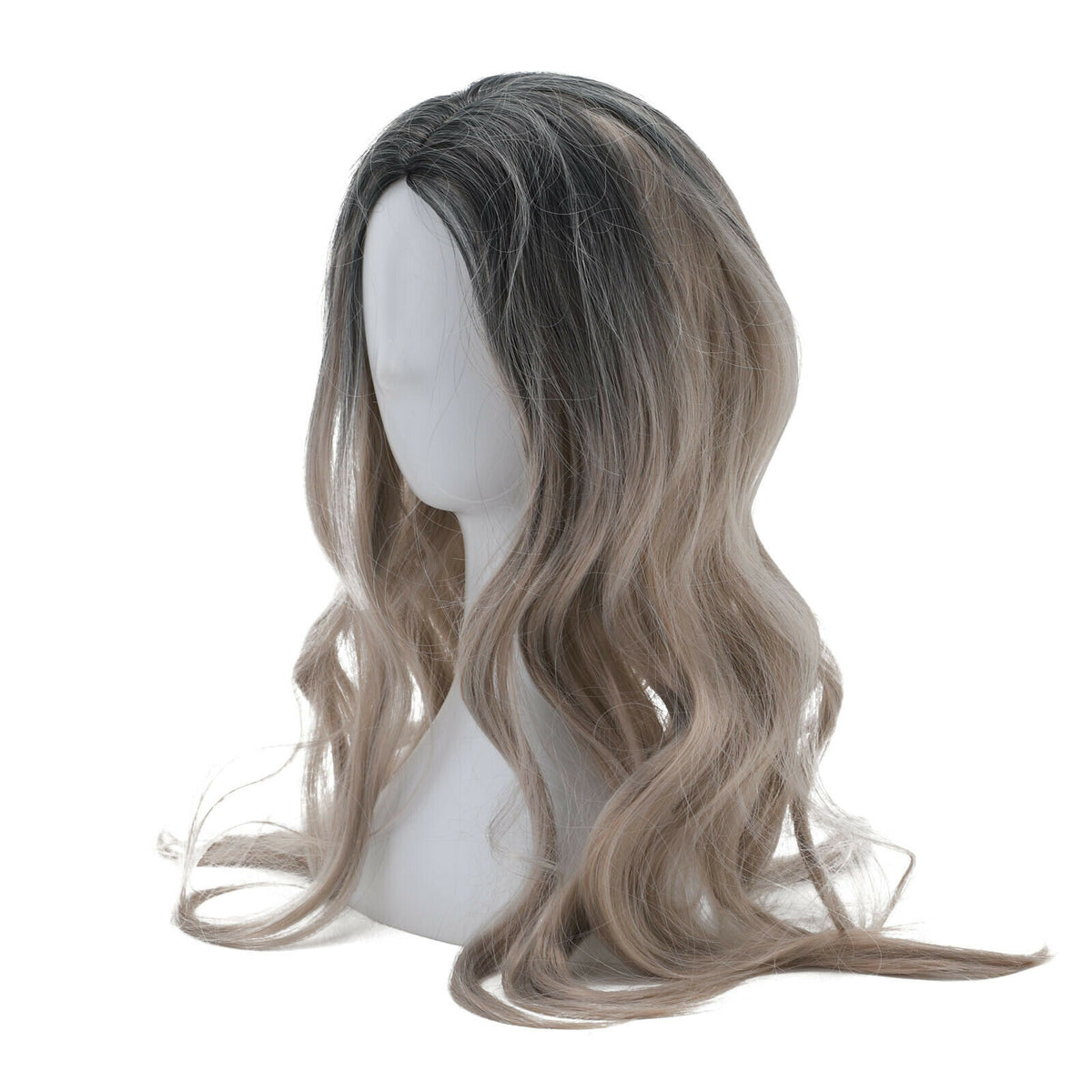 The new Brown Gold Blonde Long Wavy Wig Synthetic Curly Hair Cosplay Fashion V201-W11877791