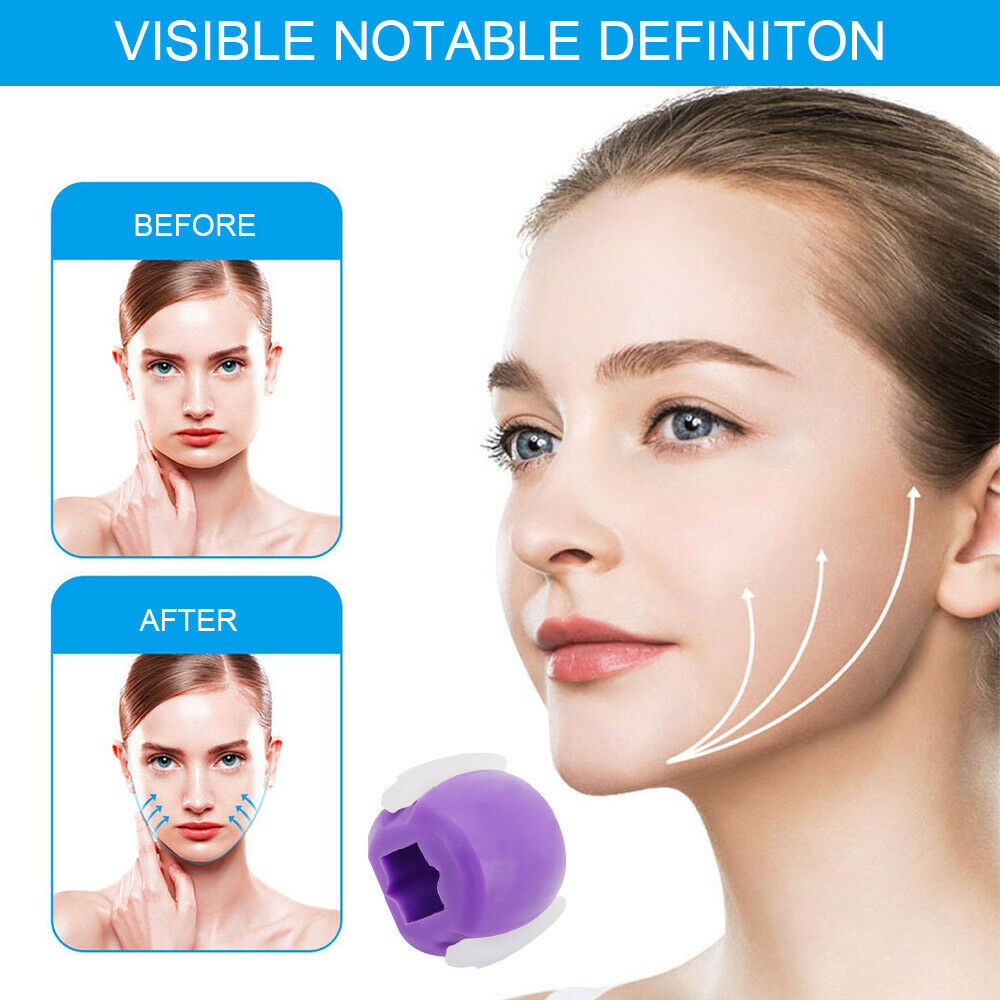 Facial exerciser exercise ballneck toner3-stage mandibular exerciser jaw trainer Purple V201-W11877794