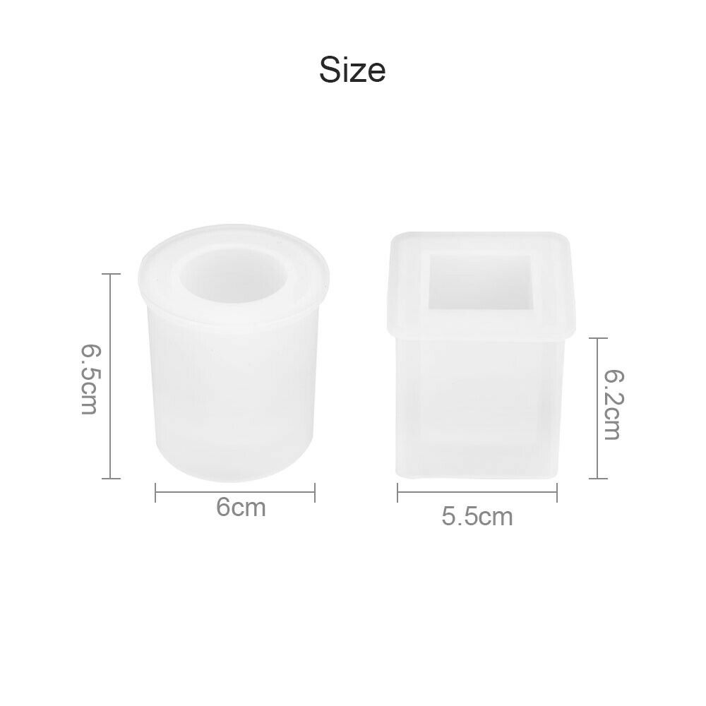 Silicone Mold Resin Epoxy Crystal Crafts Making Brush Pot Pen Holder Mould DIY V201-W11877806