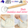 13 INCHES BAKING DOUGH STAINLESS STEEL LARGE WIRE WHISK MIXER BREAD COOKING TOOL V201-W12063003