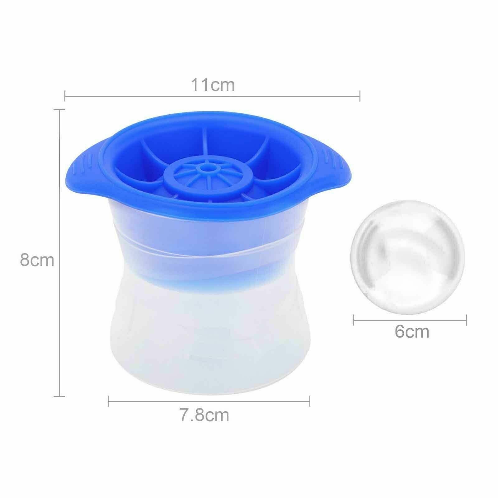 2pcs blue Silicone Ice Ball Mold Sphere Cube Maker Mould Jelly Whiskey Cocktail V201-W12063024