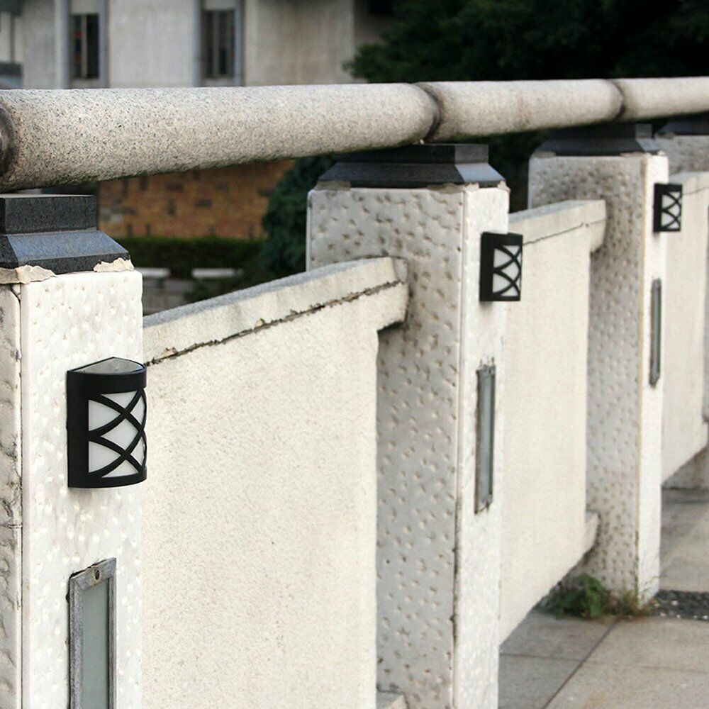 Outdoor Solar Wall Lights Door Garden Step Bright 6 LED Fence Light Path Lamp AU V201-W12063042