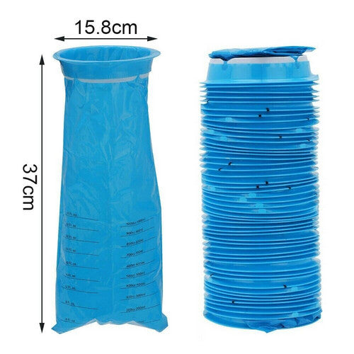 50 Sick Bags Vomit Bags Emesis Calibrated 1 Litre Infection Control Secure Tie V201-W12080412