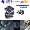 731pcs Car Trim Body Clips Kit Rivet Retainer Auto Panel Bumper Plastic Fastener V201-W12108837