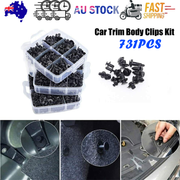 731pcs Car Trim Body Clips Kit Rivet Retainer Auto Panel Bumper Plastic Fastener V201-W12108837