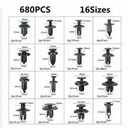 731pcs Car Trim Body Clips Kit Rivet Retainer Auto Panel Bumper Plastic Fastener V201-W12108837