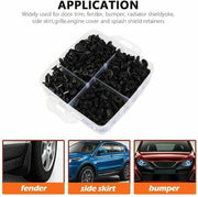731pcs Car Trim Body Clips Kit Rivet Retainer Auto Panel Bumper Plastic Fastener V201-W12108837