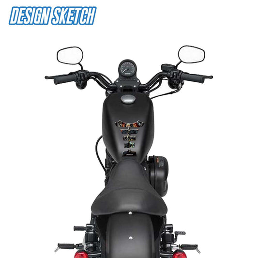 Tank Pad Fuel Tank Sticker Guard Motorcycle Decoration Fit For Kawasaki Z400 V201-W12360121