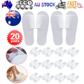 20Pairs Unisex White Disposable Slipper SPA Non-Slip Slippers Hotel Household V201-W12419465