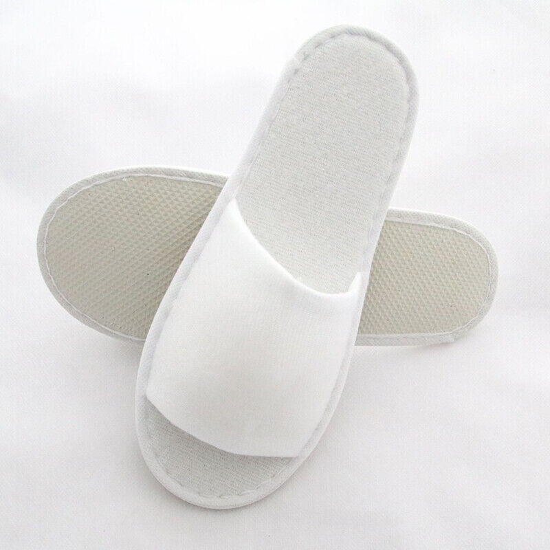20Pairs Unisex White Disposable Slipper SPA Non-Slip Slippers Hotel Household V201-W12419465