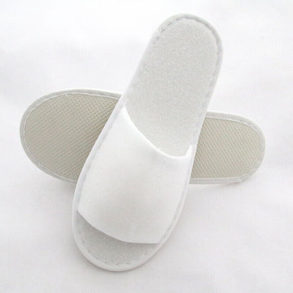 20Pairs Unisex White Disposable Slipper SPA Non-Slip Slippers Hotel Household V201-W12419465