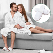 20Pairs Unisex White Disposable Slipper SPA Non-Slip Slippers Hotel Household V201-W12419465