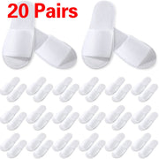 20Pairs Unisex White Disposable Slipper SPA Non-Slip Slippers Hotel Household V201-W12419465