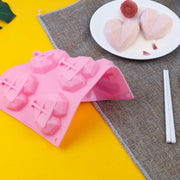 2PCS DIY 3D Fondant Mold Silicone Heart Shape Candy Cake Chocolate Mould Sugar Craft V201-W12420716