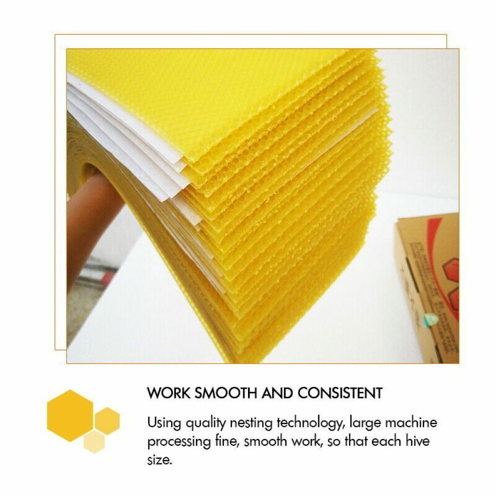 30Pcs Bee Hive Wax Honeycomb Bee Hives Beekeeping Equipment Frames Foundation V201-W12466388