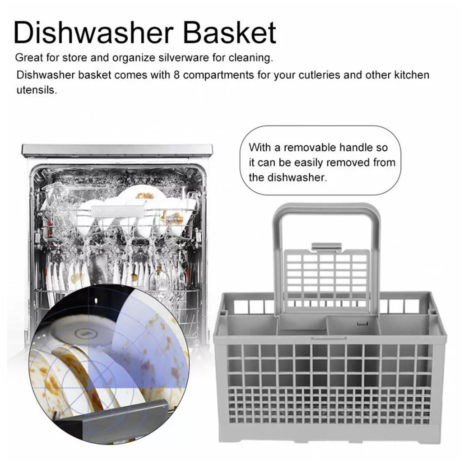 Dishlex dishwasher replacement cutlery basket Best reinforced base 240*140*120mm V201-W12466426