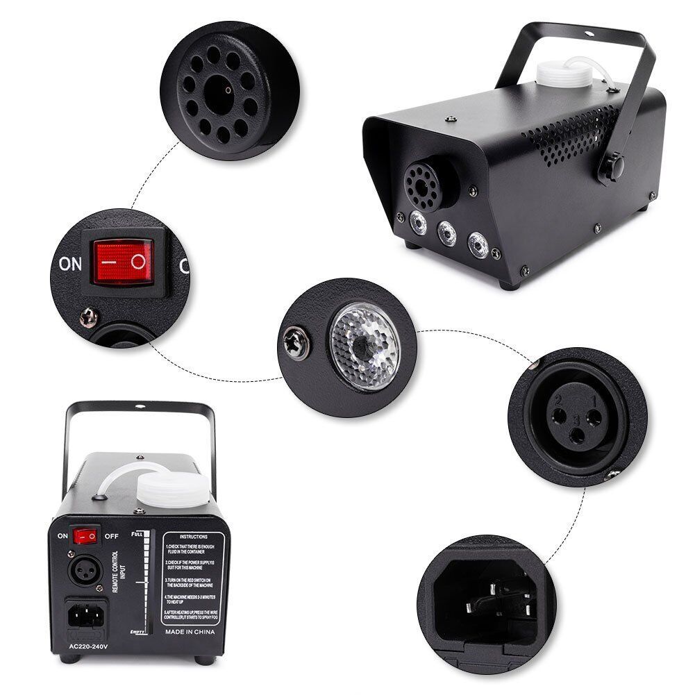 Fog Smoke Machine Fogger 500W RGB LED Party Club Disco Effect Wireless Control V201-W12466433