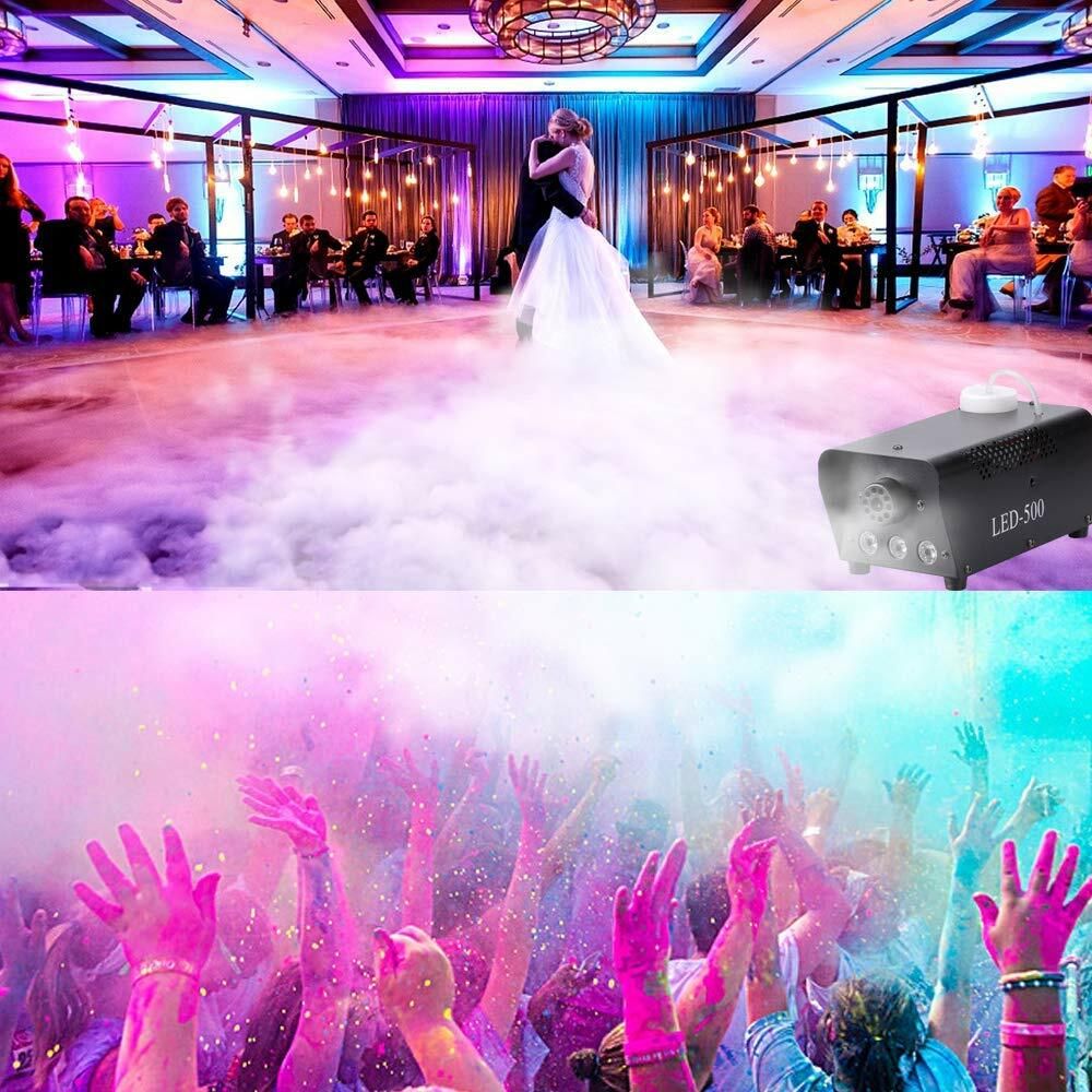 Fog Smoke Machine Fogger 500W RGB LED Party Club Disco Effect Wireless Control V201-W12466433