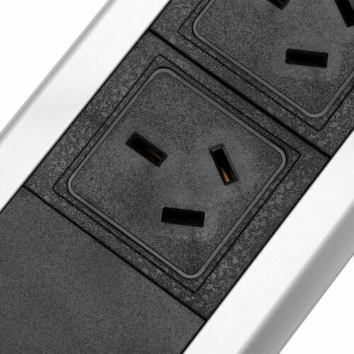 Pop Up Power Point 3 Socket Plug + 2 USB Table Home Kitchen Desk Outlet V201-W12466449