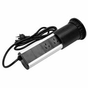 Pop Up Power Point 3 Socket Plug + 2 USB Table Home Kitchen Desk Outlet V201-W12466449