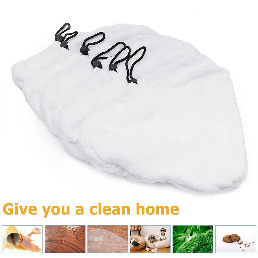 6PCS For H2O H20 Steam Mop Pads Replacement Reusable Washable Cloths Microfiber V201-W12466461