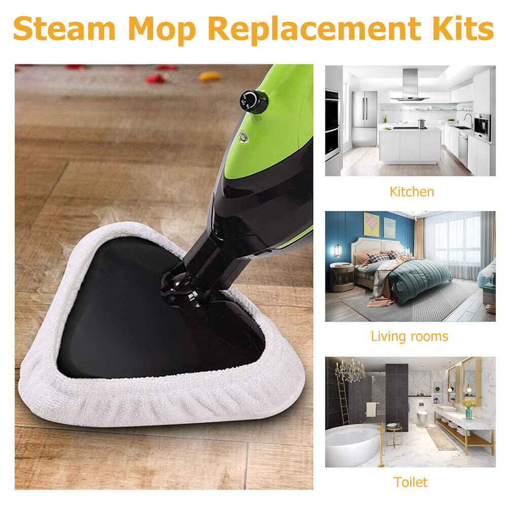 6PCS For H2O H20 Steam Mop Pads Replacement Reusable Washable Cloths Microfiber V201-W12466461