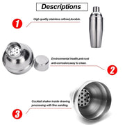 Boston Cocktail Shaker Set Maker Mixer Martini Spirit Bar Strainer Bartender Kit V201-W12466477