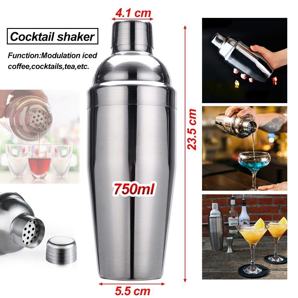 Boston Cocktail Shaker Set Maker Mixer Martini Spirit Bar Strainer Bartender Kit V201-W12466477