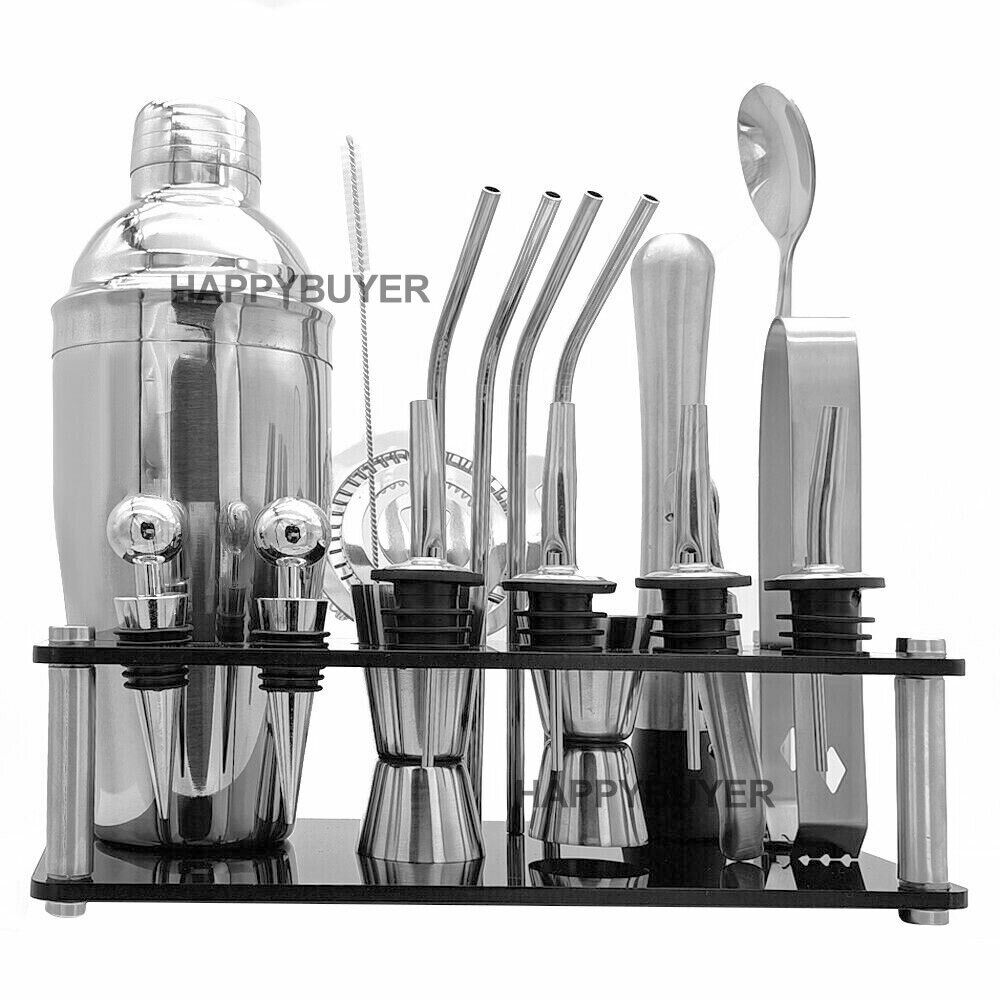20Pcs Cocktail Shaker Set 750ml Martini Strainer Bartender Kit Bar Spirits Maker V201-W12466515