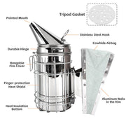 110 Beekeeping Equipment Tool Bee Smoker Brush Fork Hive Tool Bee Catcher Marker V201-W12466558
