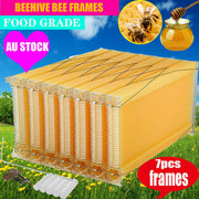 Neweast 7Pcs Flow Bee Comb Hive Frames For Wooden Beekeeping Beehive House V201-W12466559