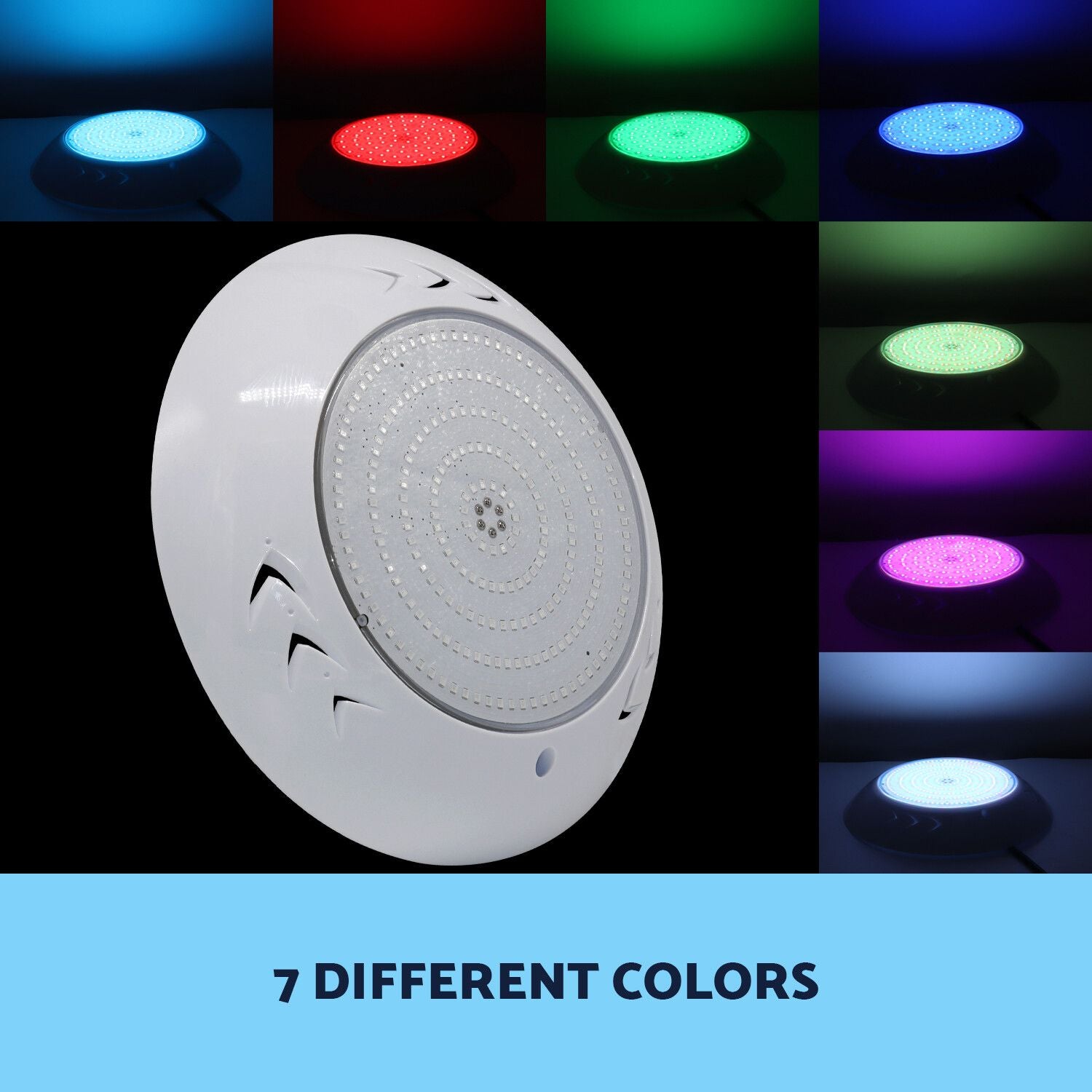 Resin Filled Swimming Pool LED Light 12V 55W RGB Remote Control Memory Function V201-W12466569