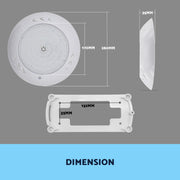 Resin Filled Swimming Pool LED Light 12V 55W RGB Remote Control Memory Function V201-W12466569