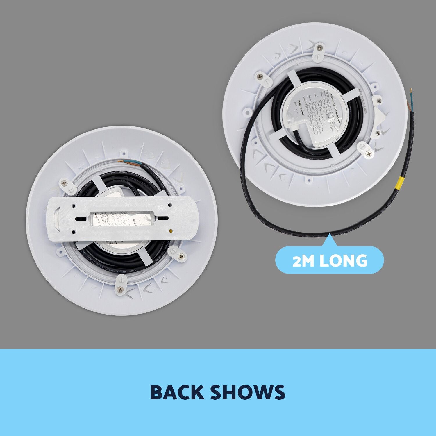 Resin Filled Swimming Pool LED Light 12V 55W RGB Remote Control Memory Function V201-W12466569
