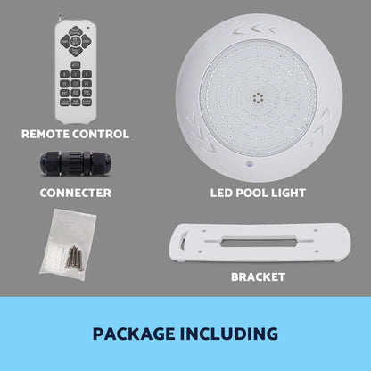 Resin Filled Swimming Pool LED Light 12V 55W RGB Remote Control Memory Function V201-W12466569